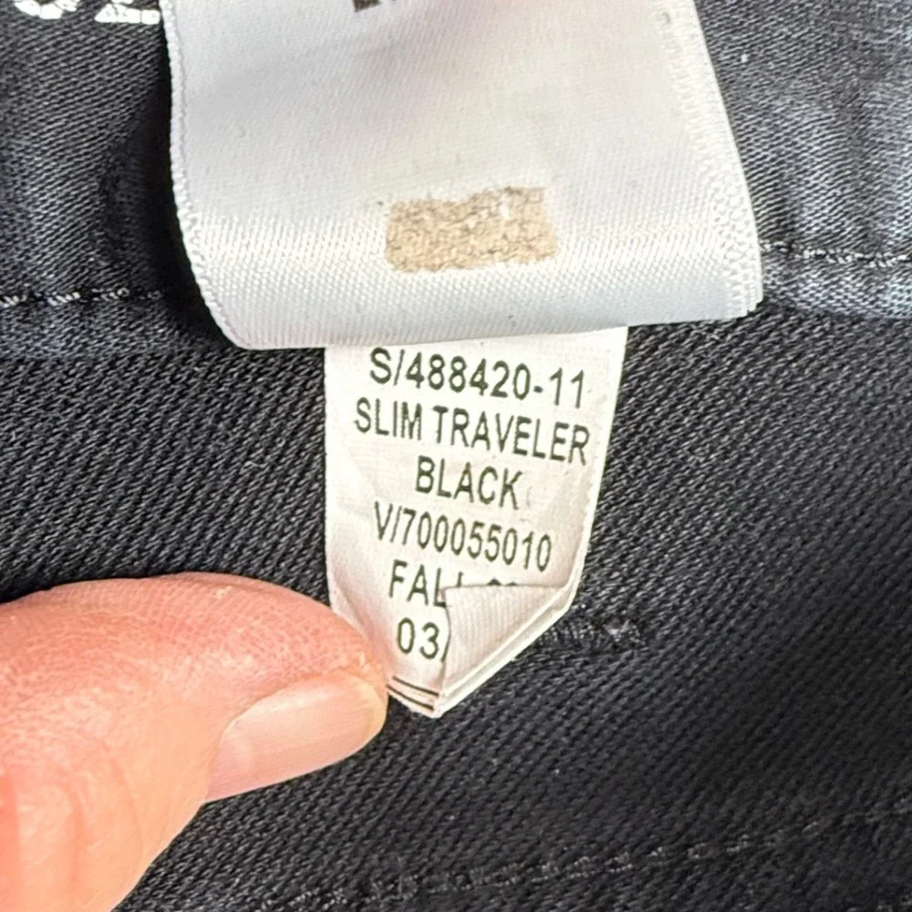 Banana Republic Traveler Pants Mens 38x32 Slim Fit Black Five Pocket Chino Jean‎